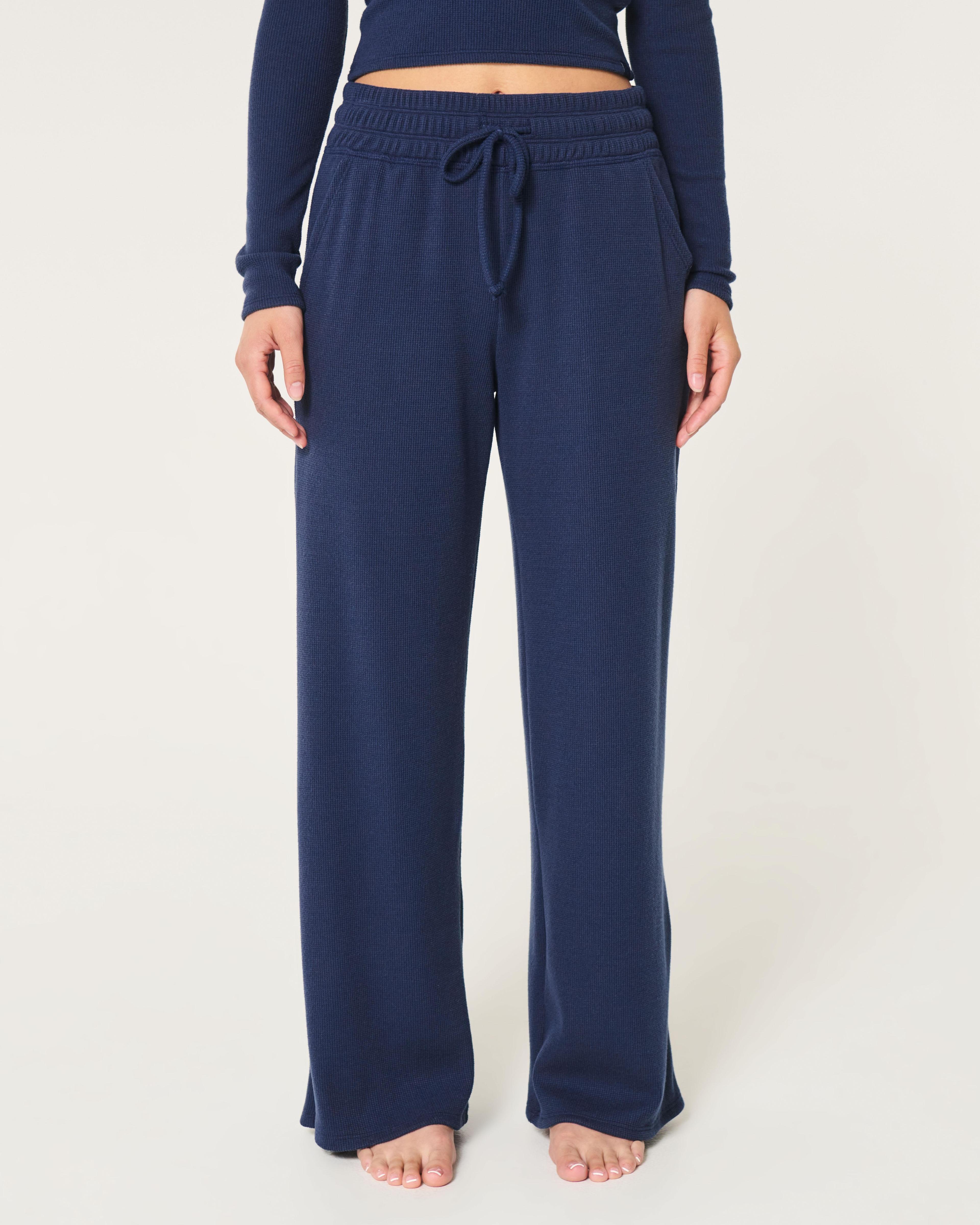 Gilly Hicks Waffle Wide-Leg Pants Product Image