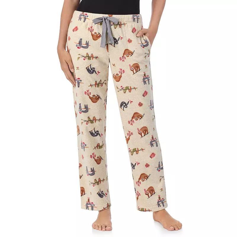 Womens Cuddl Duds Minky Fleece Open Leg Pajama Pants Product Image