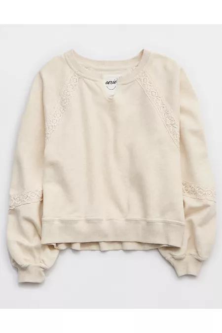 Aerie Hey Crochet Sweatshirt Women's Product Image