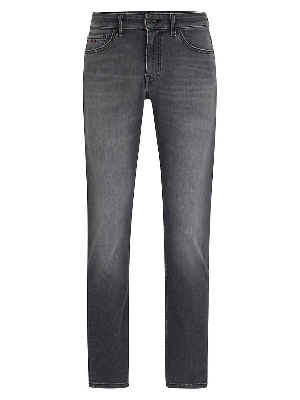 Mens Slim-fit jeans in gray soft-motion denim Product Image