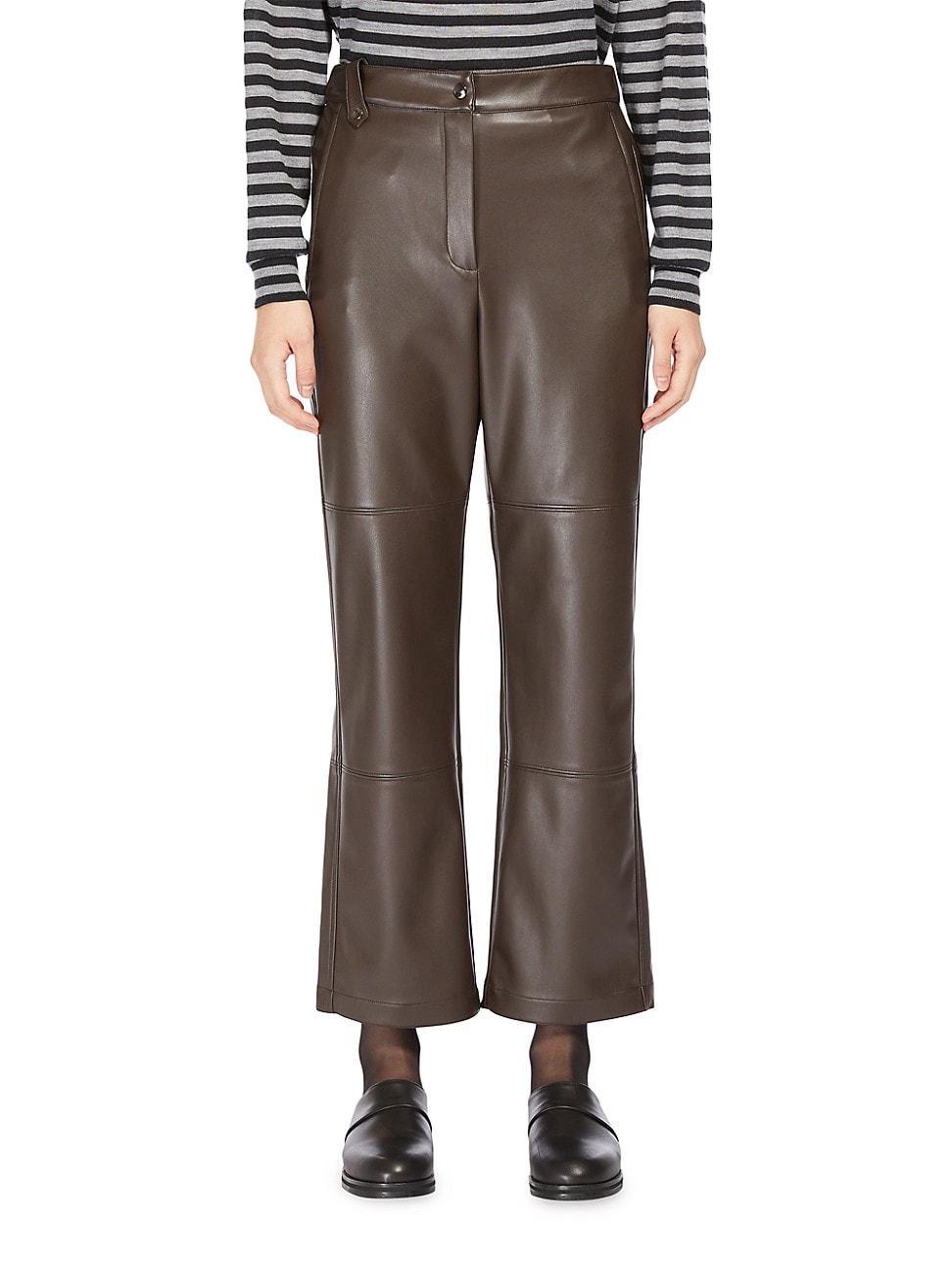 Womens Struzzo Faux-Leather Crop Pants Product Image