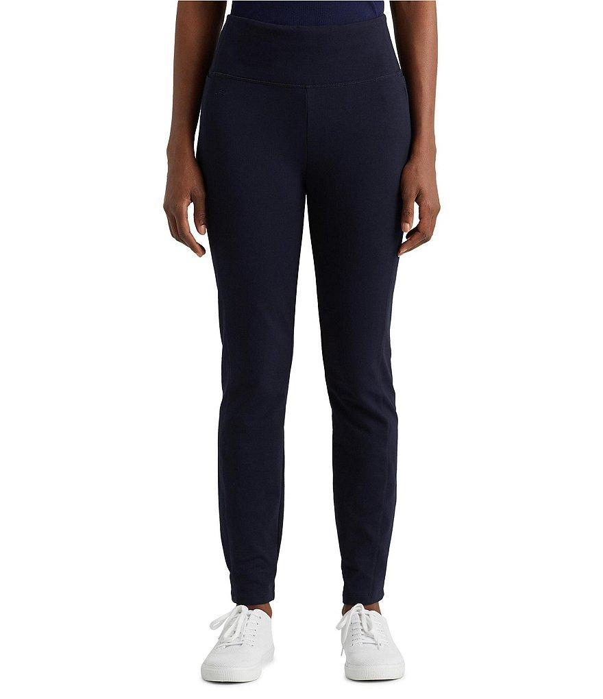 Lauren Ralph Lauren Stretch Cotton-Blend Pull-On Straight Pants Product Image