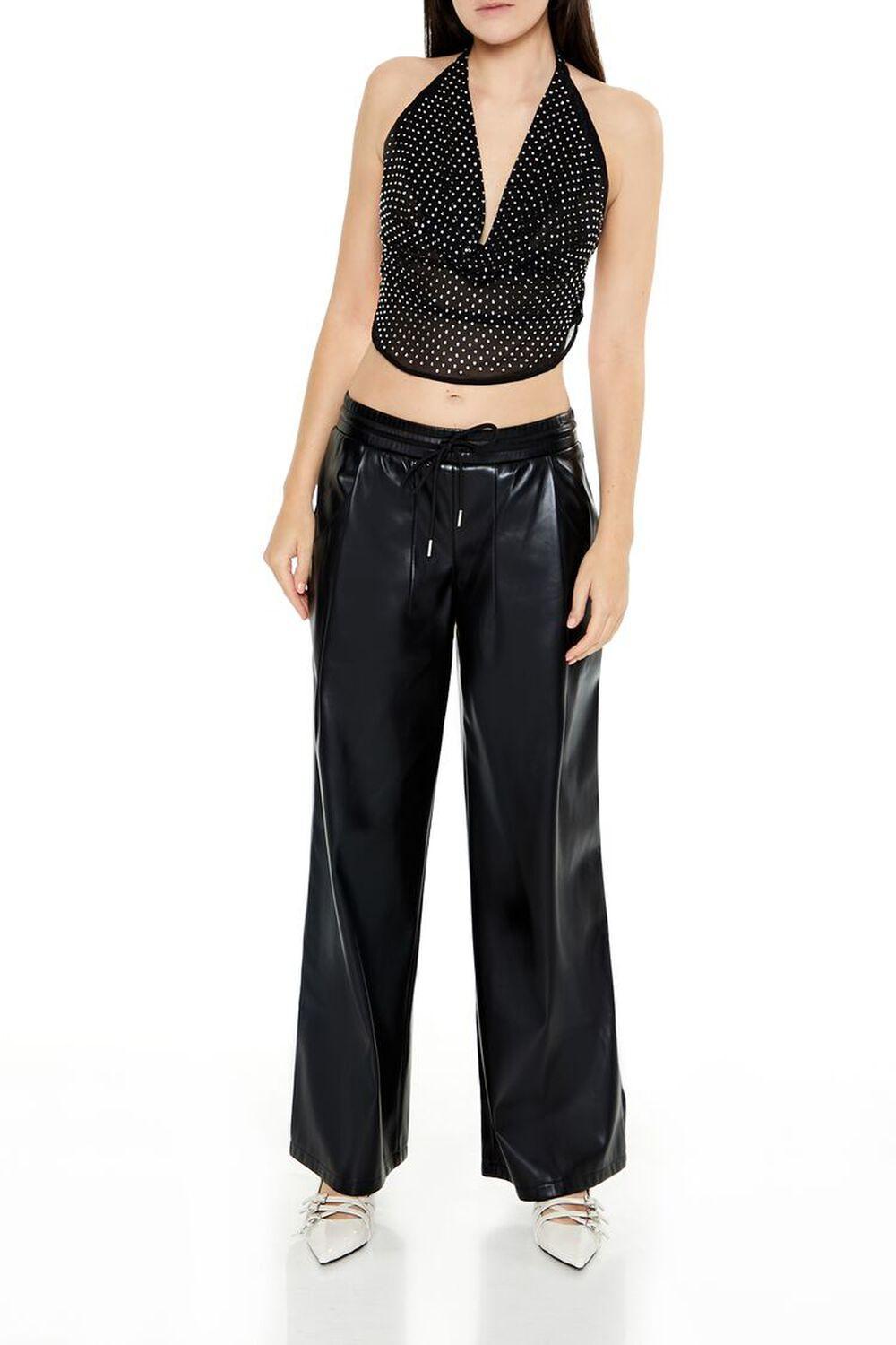 Chiffon Rhinestone Halter Top | Forever 21 Product Image