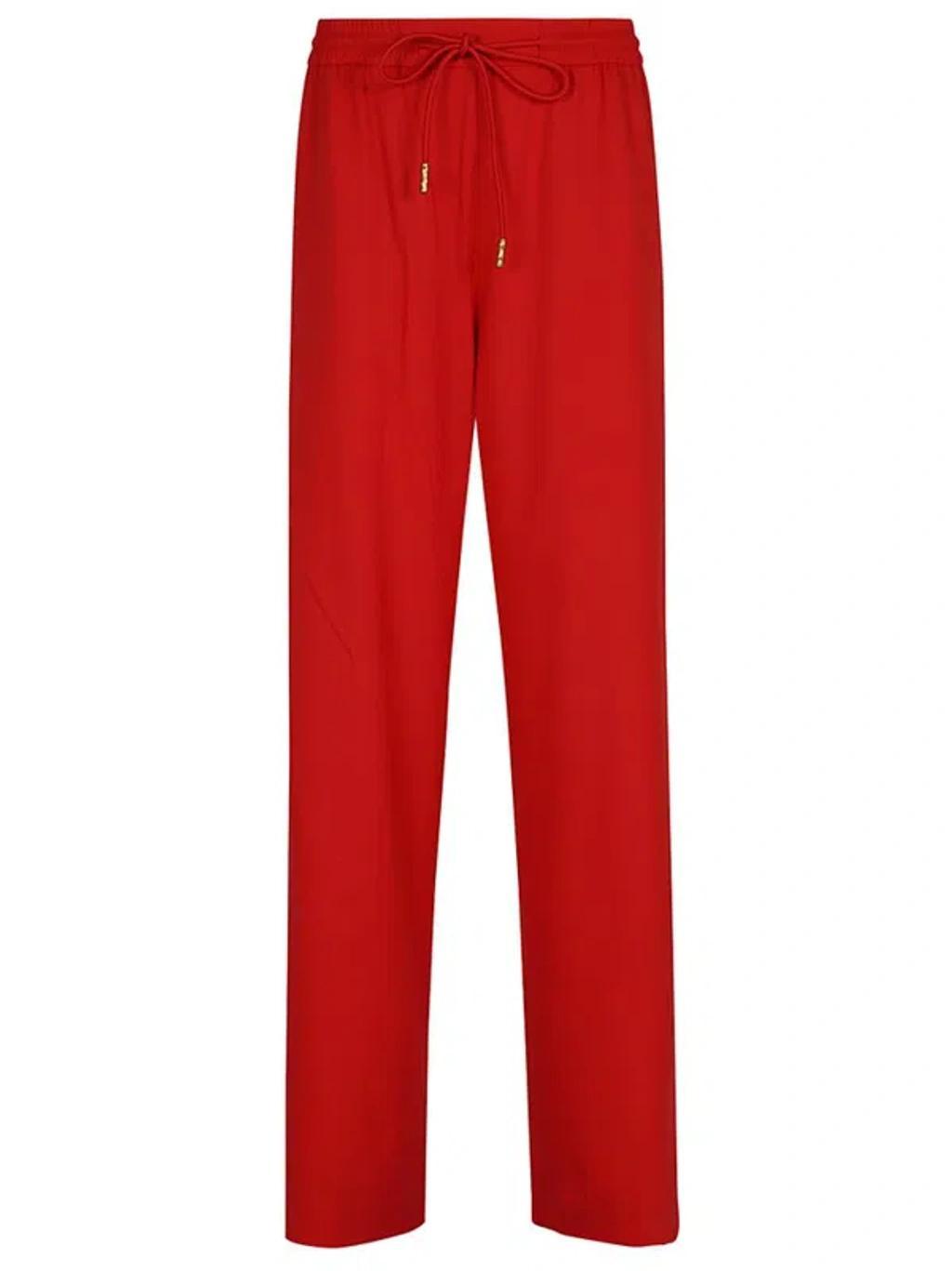 ZIMMERMANN Crush Track Pant Back Pocket In Red Product Image