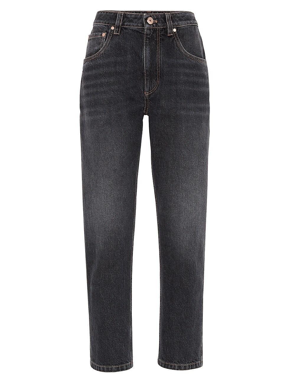 Womens Authentic Denim Straight Jeans Product Image