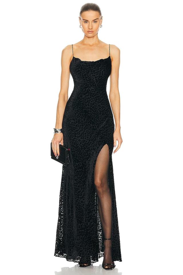 NICHOLAS Ariel Asymmetrical Cowl Gown Black. (also in ). Product Image