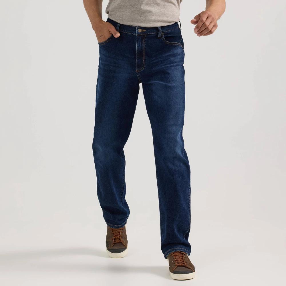 Wrangler Mens Relaxed Fit Straight Jeans - Navy Denim 34x29 Product Image