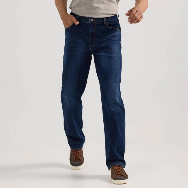 Wranglers Mens Relaxed Fit Straight Jeans - Navy Denim 34x29 Product Image