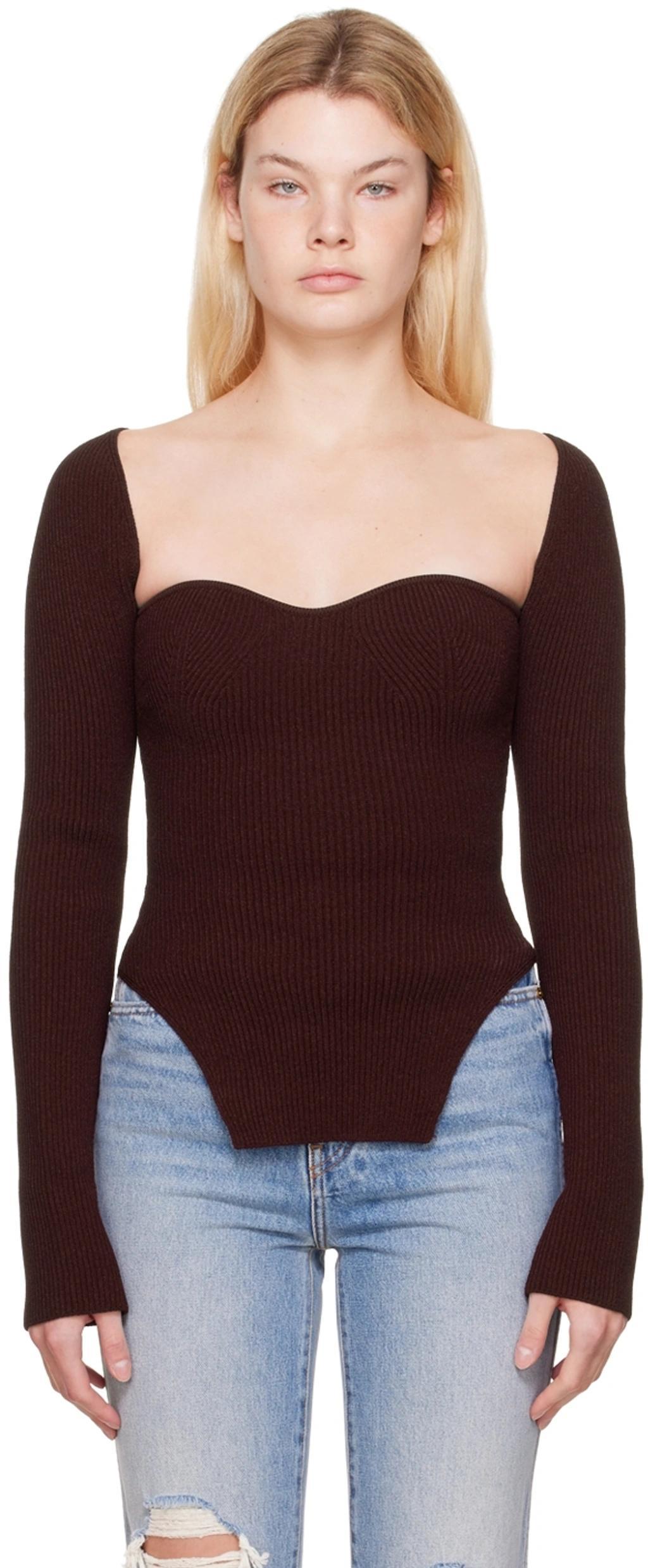 Burgundy Maddy Long Sleeve T-shirt In Merlot product image