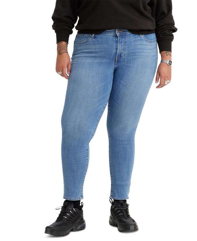 Plus Size Levis 711 Skinny Jeans, Womens Black Product Image