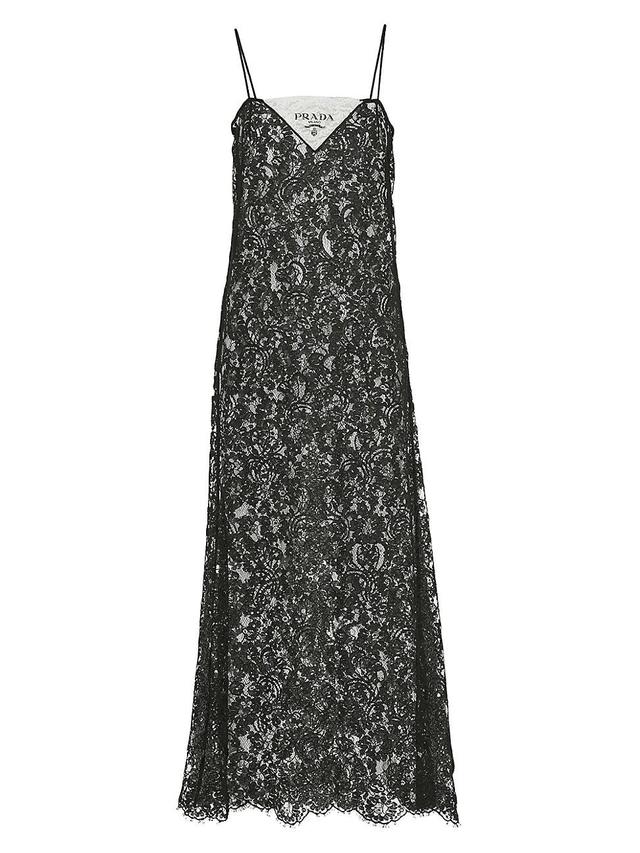 Womens Embroidered Lace Midi-dress Product Image