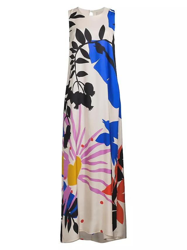 Tatianna Abstract Silk-Blend Maxi Dress Product Image