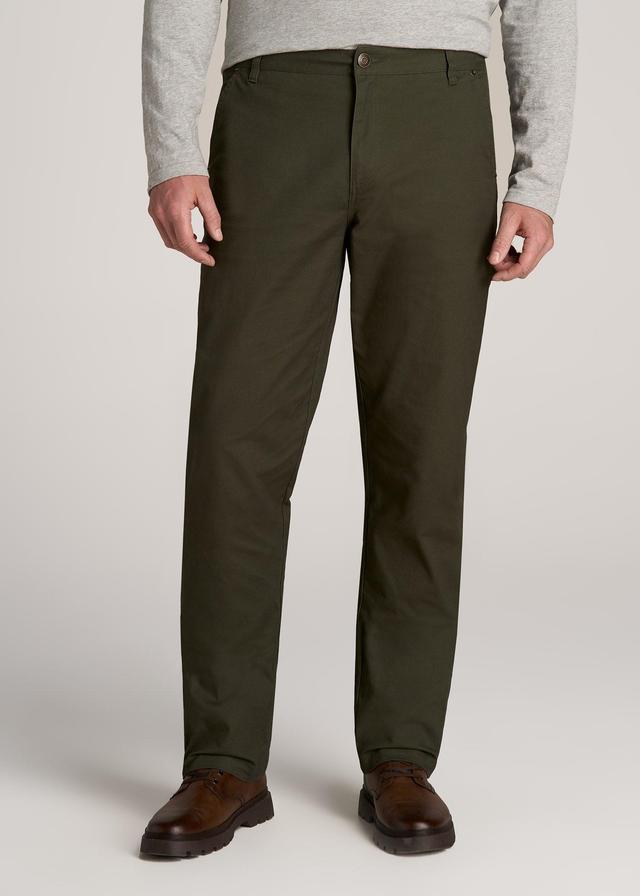 LJ&S Stretch Canvas REGULAR-FIT Carpenter's Pants for Tall Men in Thyme Green Product Image