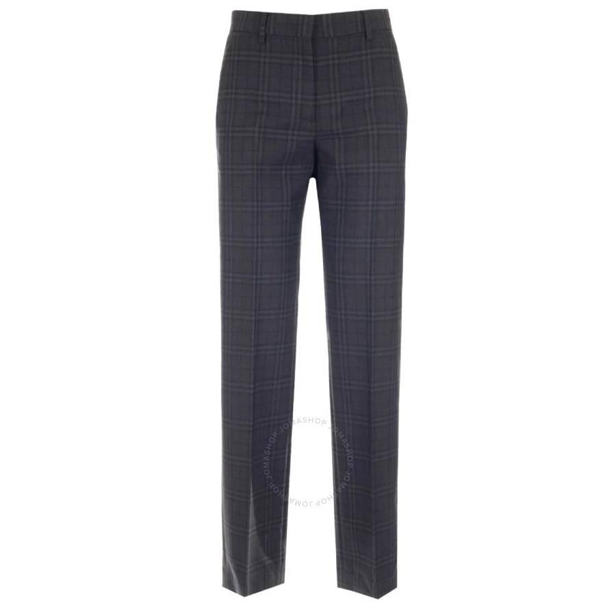 BURBERRY Check Tailored Trousers In Grey Product Image