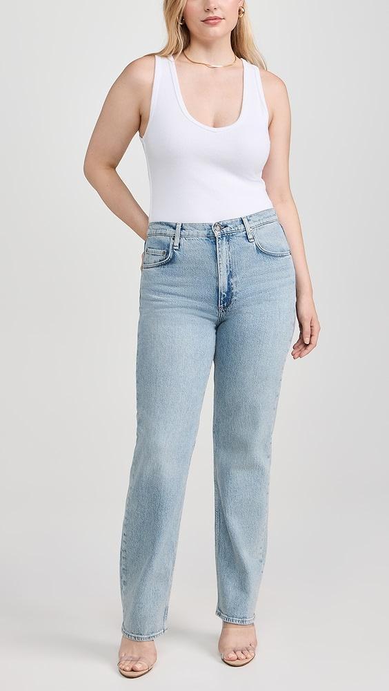 rag & bone Harlow Mid Rise Full Length Straight Jeans | Shopbop Product Image