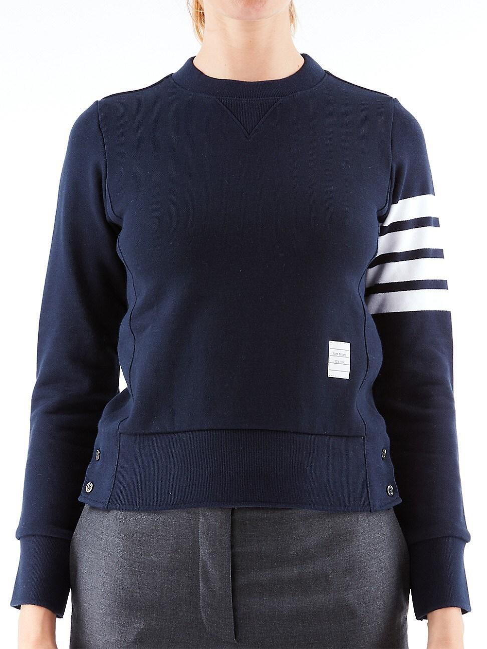 Womens Slim Cotton Crewneck Sweatshirt Product Image