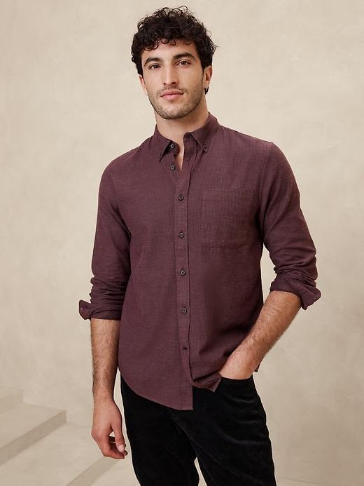 Slim Lightweight Flannel Shirt Product Image