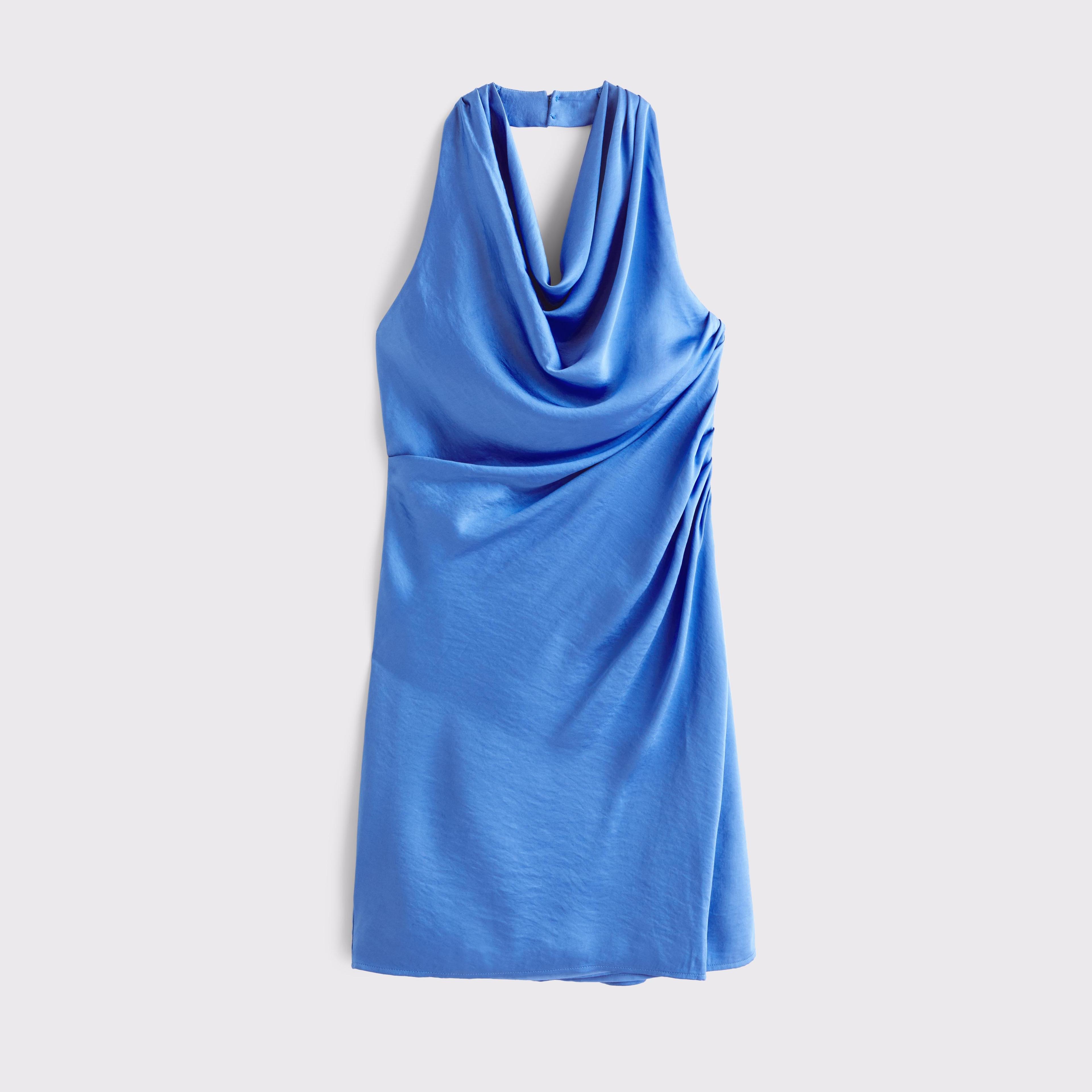 Cowl Neck Draped Mini Dress Product Image