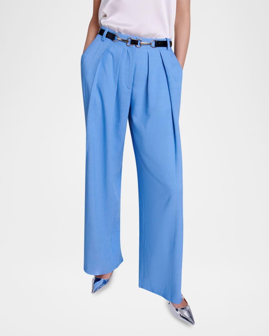 Pivalda Textured Wide-Leg Pants Product Image