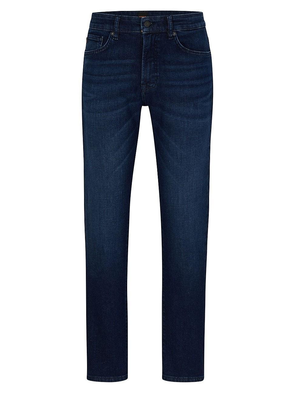 Mens Regular-Fit Jeans In Comfort-Stretch Denim Product Image