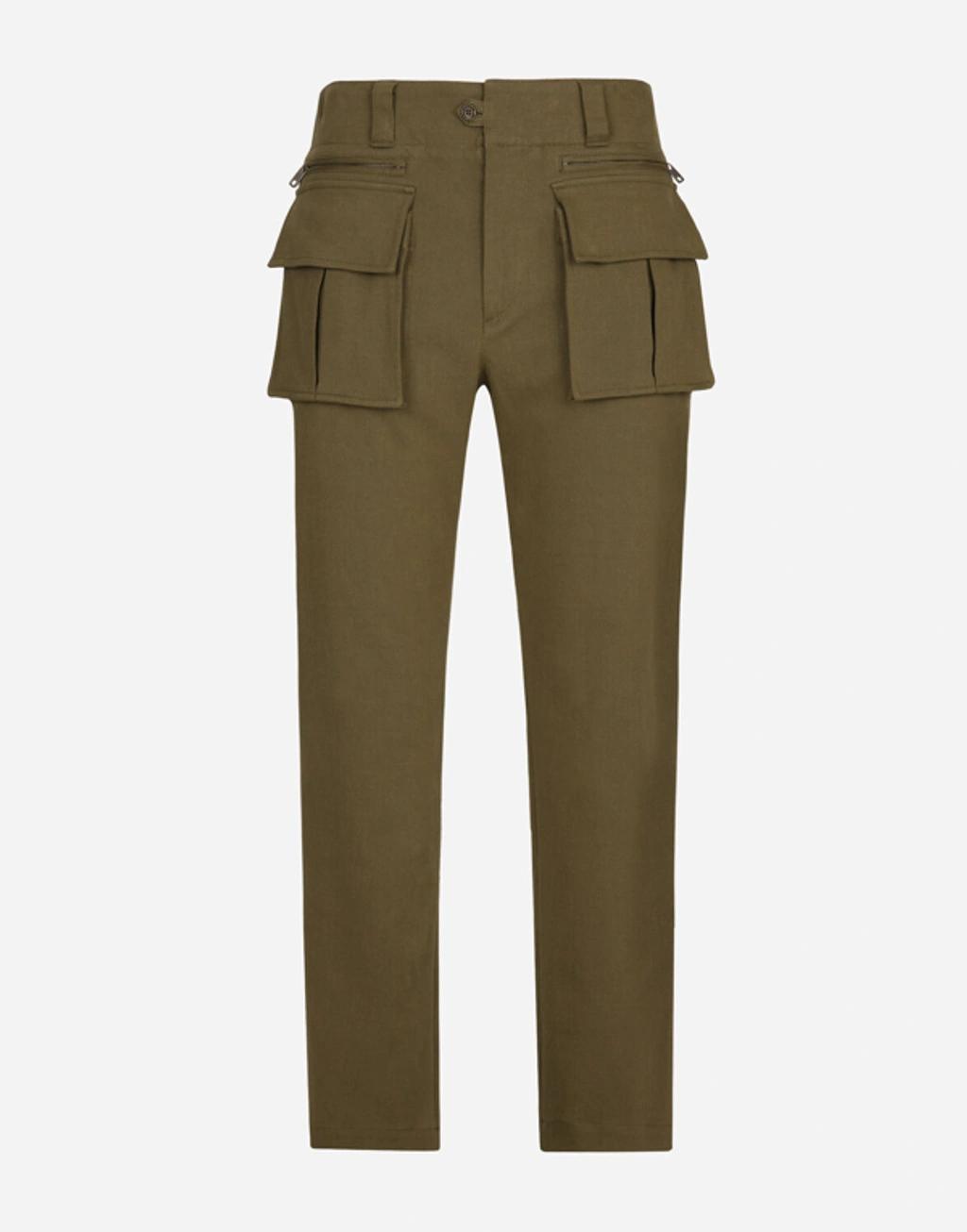 Stretch Gabardine Pants In Beige Product Image