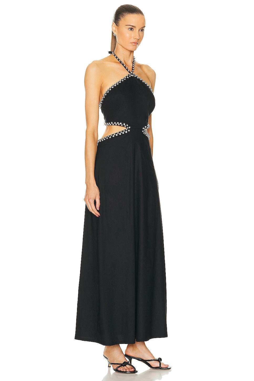 SIMKHAI Bellina Halter Neck Cut Out Maxi Dress Product Image