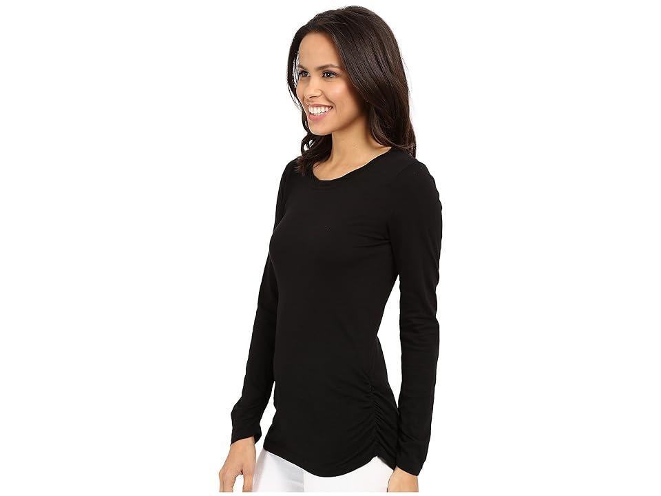 Mod-o-doc Slub Jersey Long Sleeve Twisted Scoop Neck Tee Women's Long Sleeve Pullover Product Image