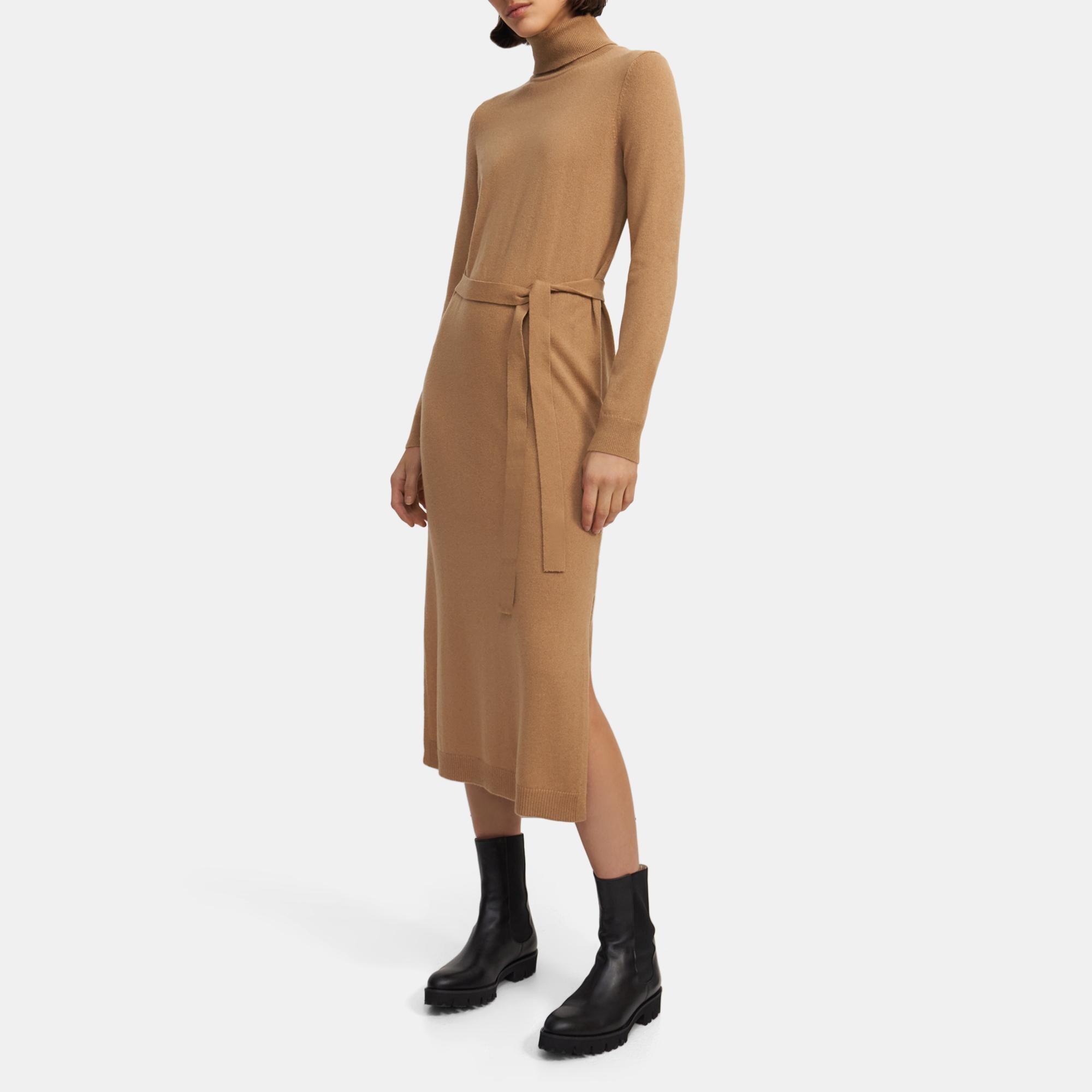 Cashmere Belted Midi Dress | Theory Product Image