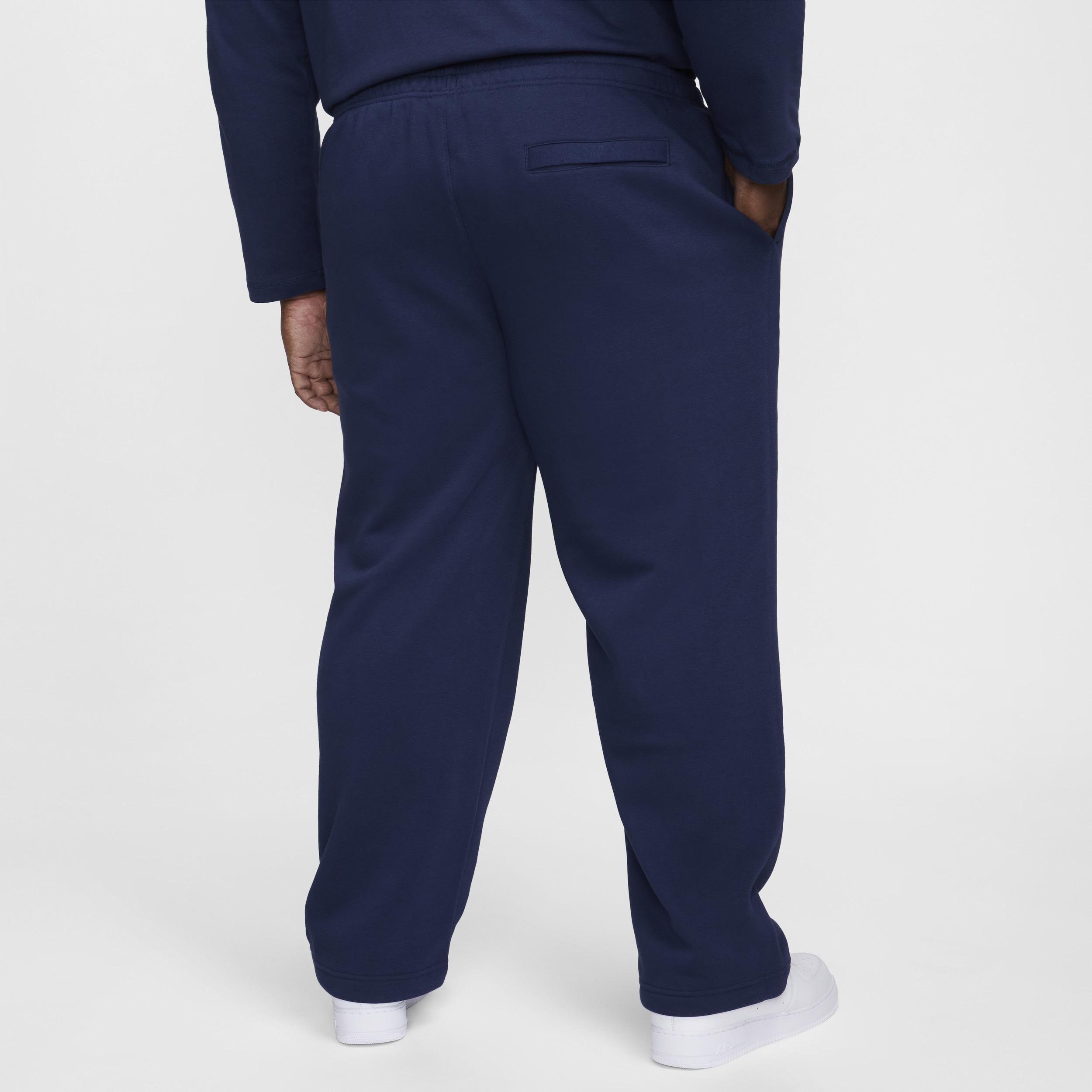 Nike Mens Nike Club BB Fleece Bungee Pants - Mens Navy/White Product Image