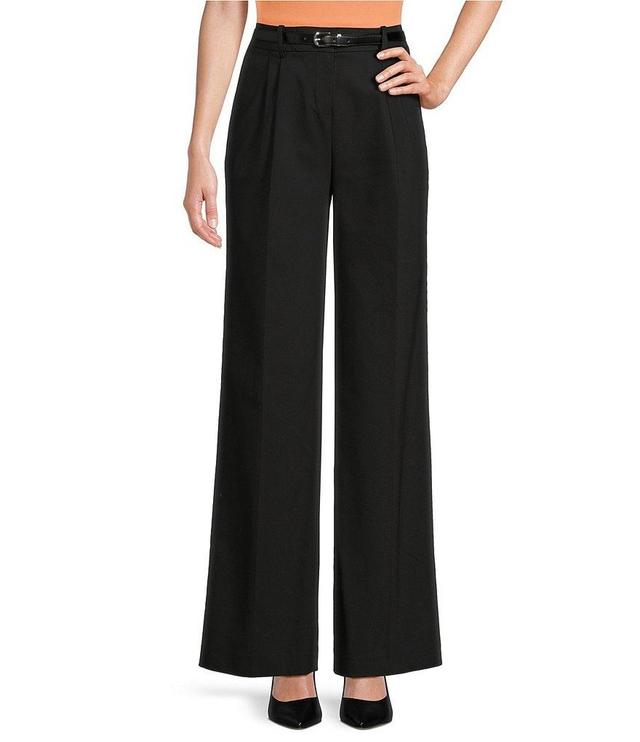 Calvin Klein Wide Leg Belted Pants Product Image