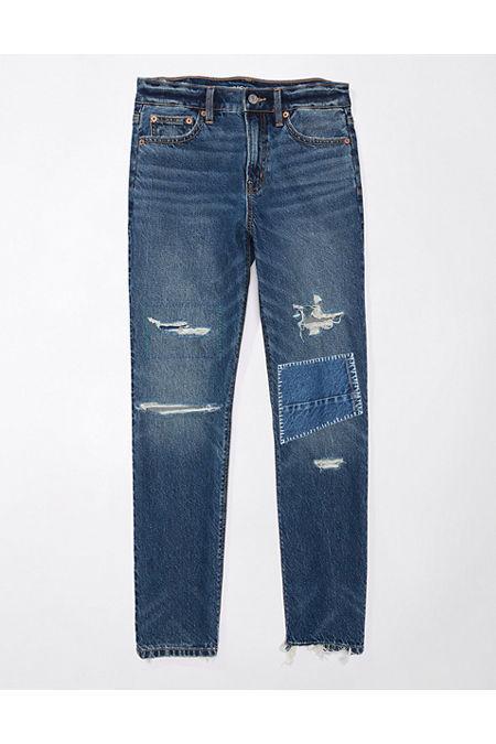 AE Strigid Super High-Waisted Ripped Ankle Straight Jean Women's 12 Regular Product Image