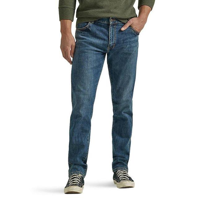 Mens Wrangler Fashion Taper Jeans Medium Blue Product Image