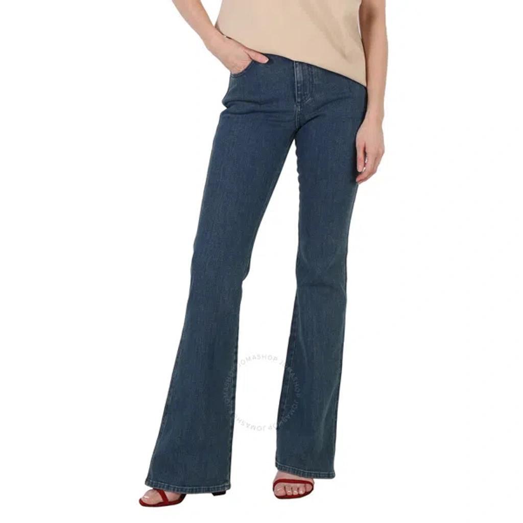 Chloe Ladies Dusky Blue Denim Flare Jeans product image