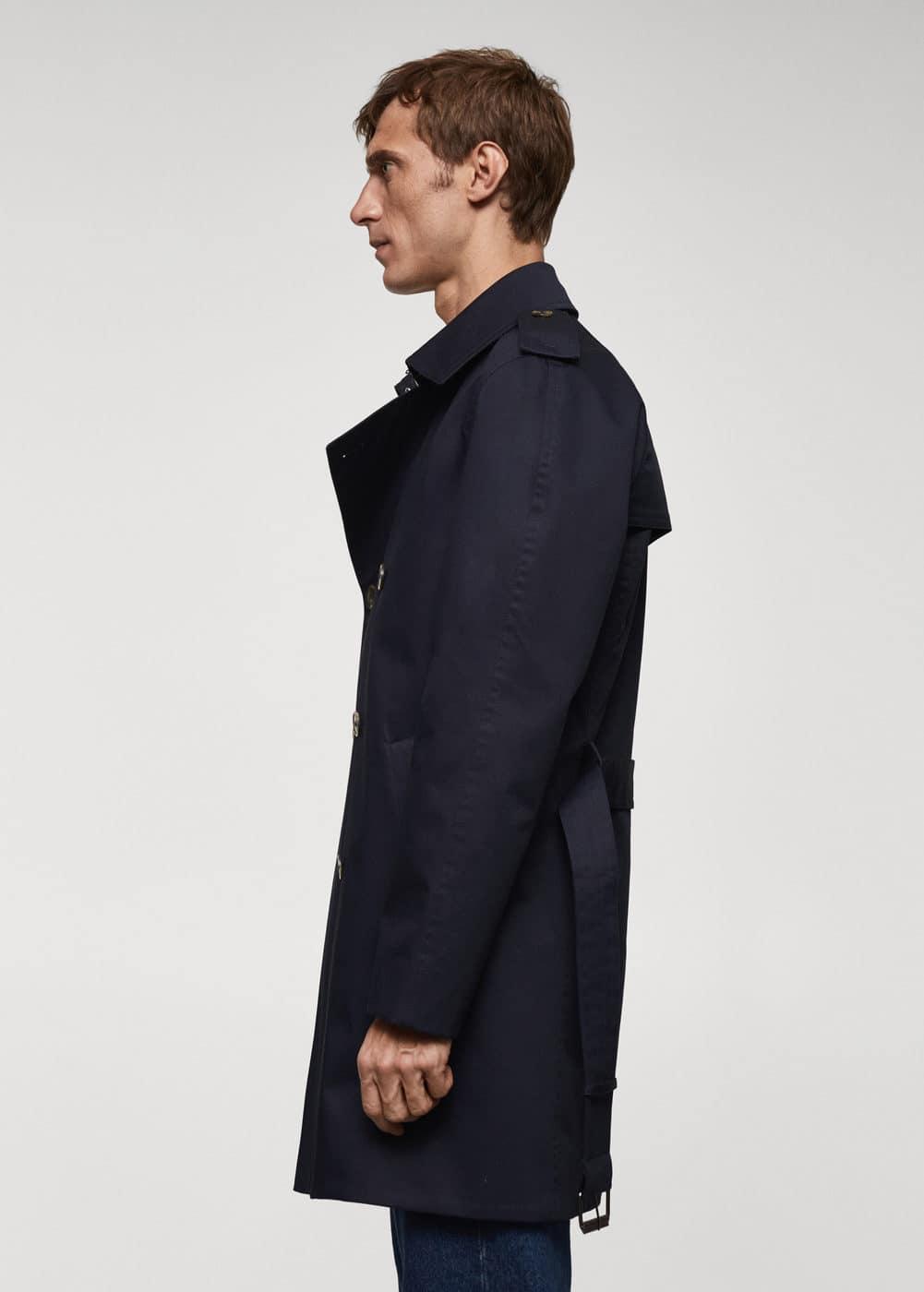 MANGO MAN - Classic water-repellent trench coat dark navyMen Product Image