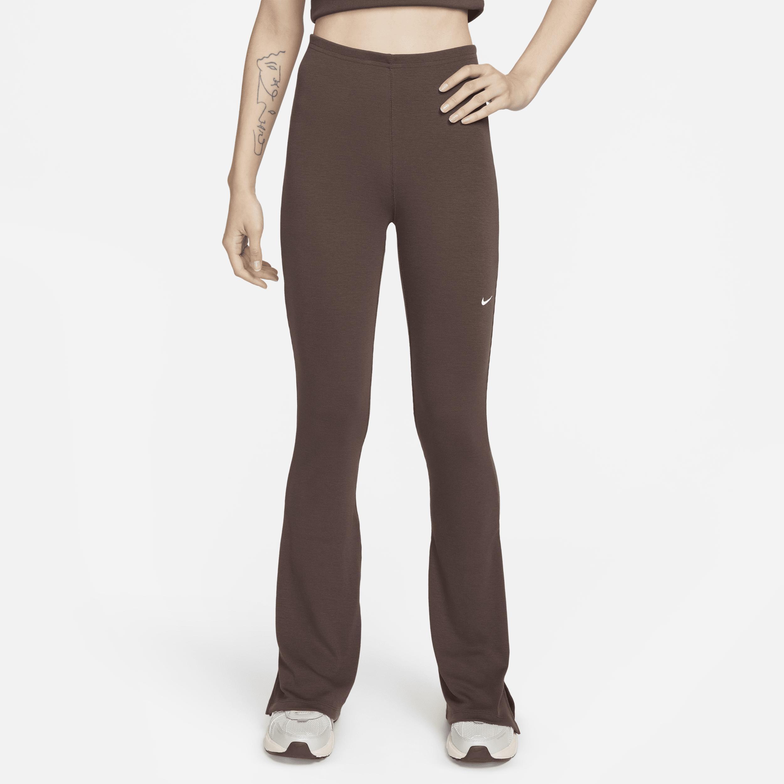 Women's Nike Sportswear Chill Knit Tight Mini-Rib Flared Leggings Product Image