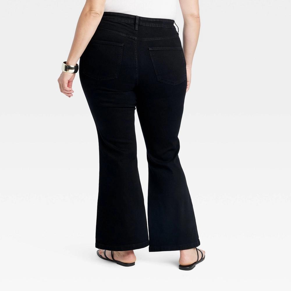 Women's High-Rise Relaxed Flare Jeans - Ava & Viv™ Product Image