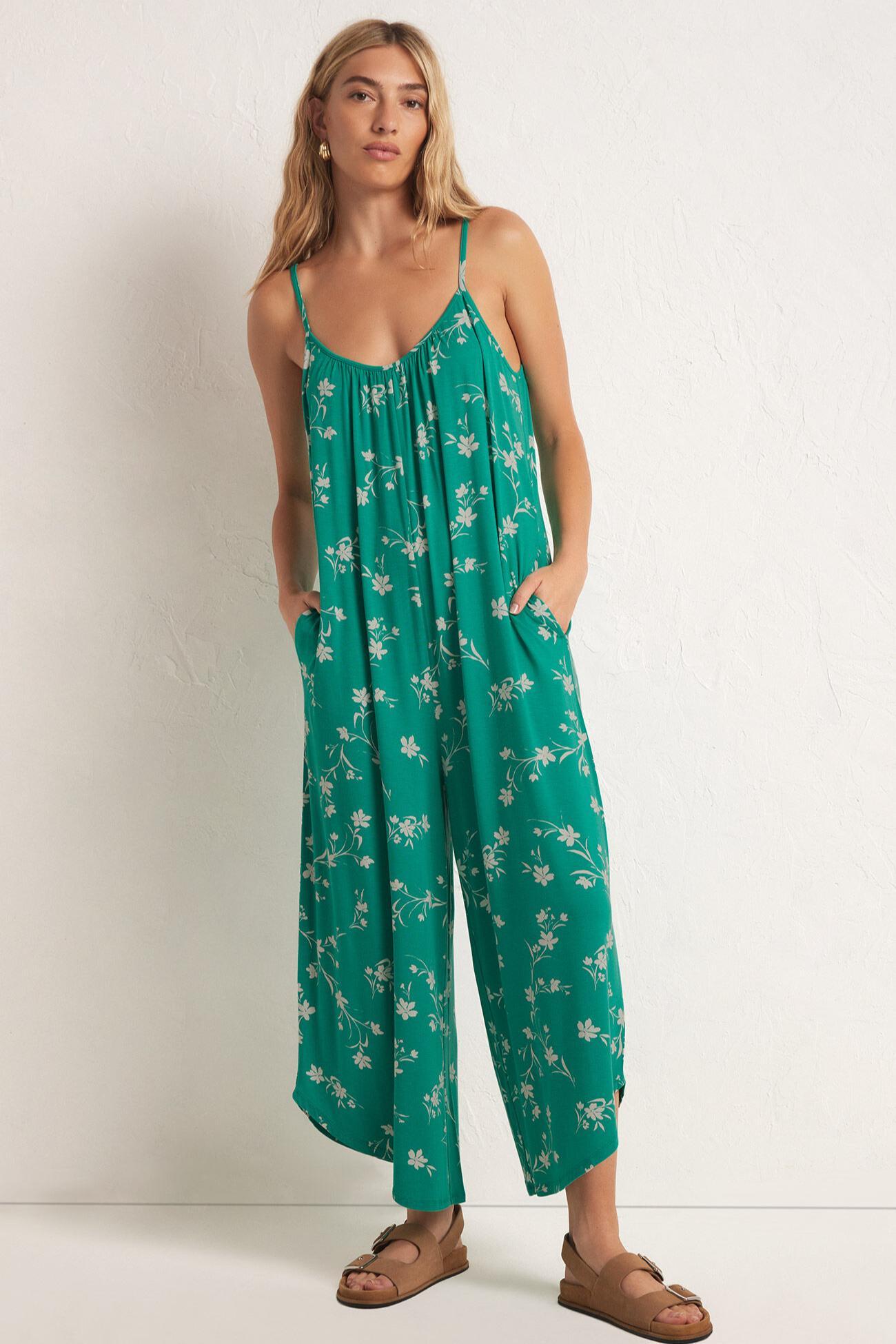 Flared Floral Jumpsuit Product Image