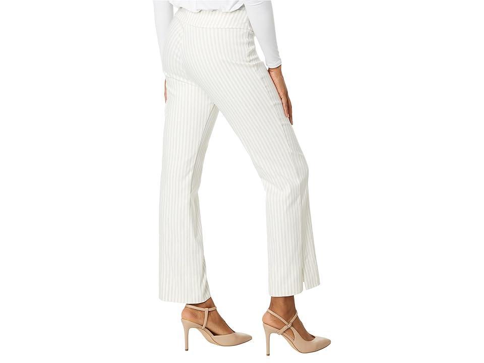 Krazy Larry Stretch Linen Wide Ankle (Oatmeal Stripe) Women's Casual Pants Product Image