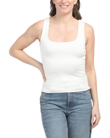 Square Neck Double Layer Tank for Women Product Image