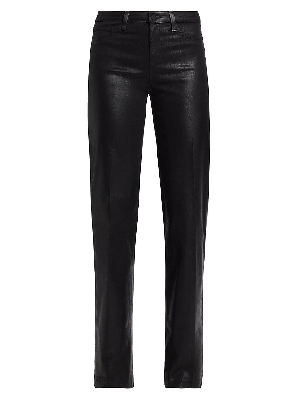 Womens Clayton Coated High-Rise Straight-Leg Jeans Product Image