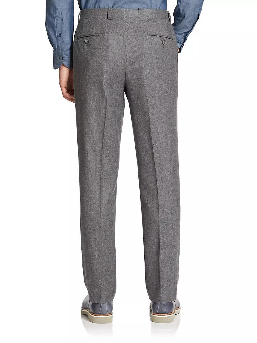 COLLECTION Wool Flat-Front Pants Product Image