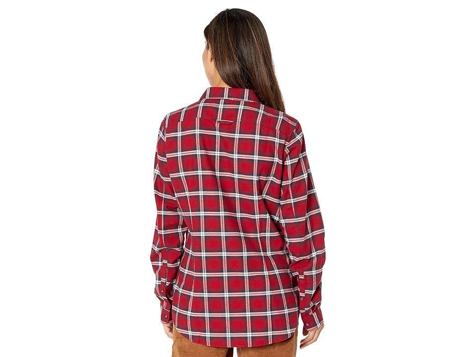 Fjallraven Ovik Flannel Shirt (Deep ) Women's Long Sleeve Button Up Product Image