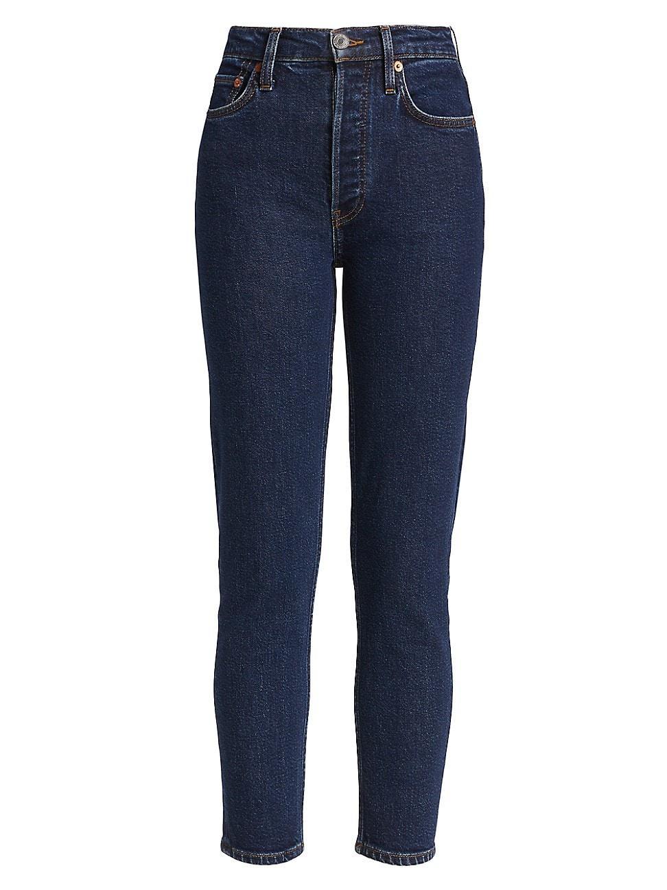 Womens 70s Stove Pipe High-Rise Crop Jeans Product Image