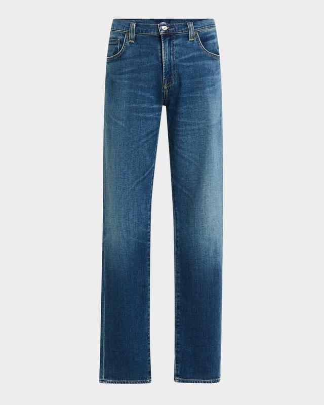 Mens Cashmere Denim Tapered Jeans Product Image