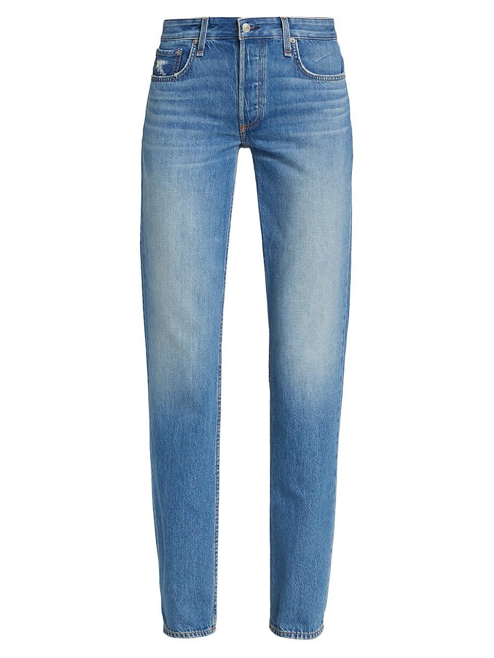 Womens Piper Low-Rise Straight-Leg Jeans product image