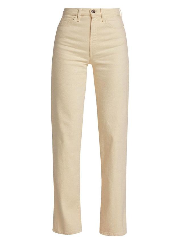 Womens Kate High-Rise Straight-Leg Jeans - Winter White - Size 28 - Winter White - Size 28 Product Image