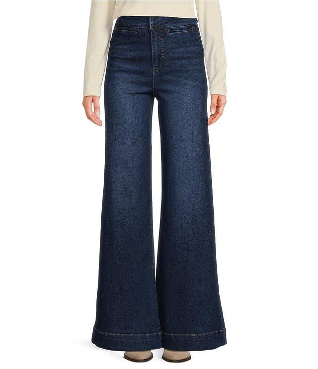 A Loves A Vintage Tint Stretch Denim High Rise Wide Leg Greaser Jean Product Image