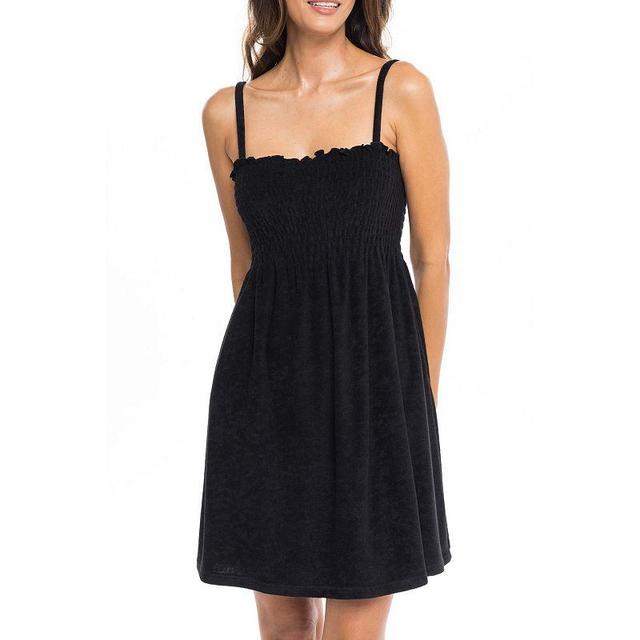 Womens Jordan Taylor Terrycloth Smocked Swim Cover-Up Dress Product Image