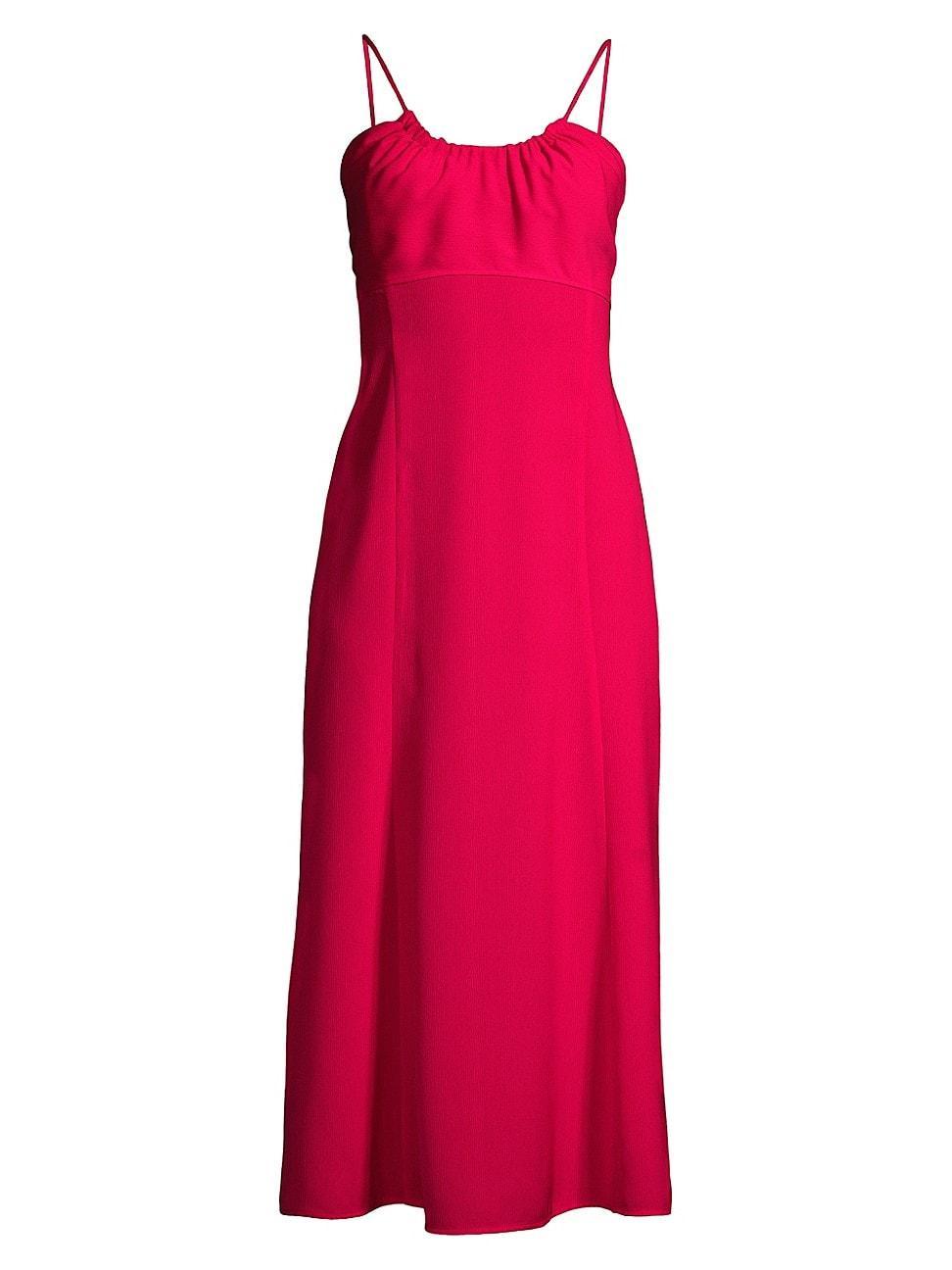 Sleeveless Scoop-Neck Crepe Midi Dress Product Image