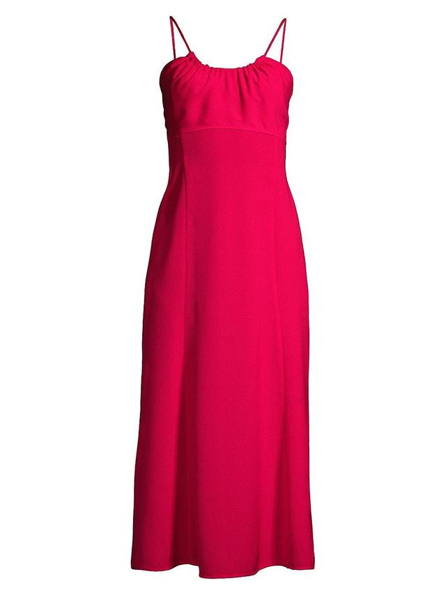 Womens Scoopneck Crepe Midi-Dress Product Image